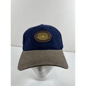 Vtg Dallas Cowboys American Needle Wool Blend Metal Patch Hat Navy Brown‎